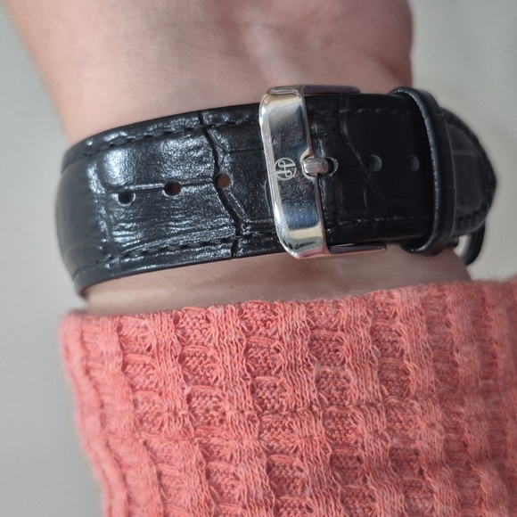 Black Leather Watch - Picture 2 of 3